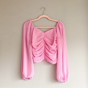 Abercrombie & Fitch Pink Long Sleeve Top